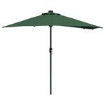 vidaXL Parasol de jardin Vert 294 x 150 x 223 cm tissu