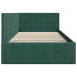 vidaXL Cadre de lit d'angle Vert foncé 100 x 200 cm Velours