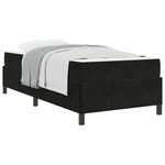 vidaXL Cadre de lit avec matelas Noir 80 x 200 cm tissu