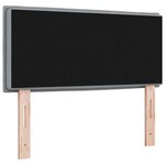 vidaXL Tête de lit LED avec des lumières à LED Gris clair 90 cm tissu