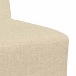 vidaXL Unité de Sofa Modulaire Sans Accoudoirs 2 Pièces Crème
