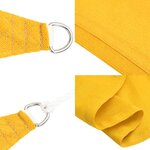 vidaXL Voile d'ombrage 160 g/m² rectangulaire jaune 6x7 m PEHD