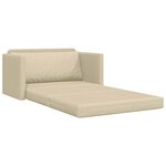 vidaXL Canapé-Lit Crème 124 x 71 x 78 cm tissu
