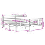 vidaXL Cadre de lit et tête de lit sans matelas cire marron 180x200 cm