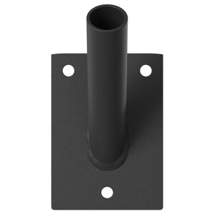vidaXL Support de drapeau pour drapeau - Monté au mur  acier noir