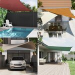 vidaXL Voile d'ombre Orange et marron 5 x 5 x 6 m
