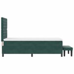 vidaXL Lit à ressorts avec matelas Vert foncé 100 x 200 cm Velours