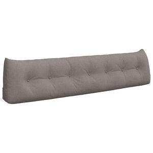 vidaXL Coussin de Dos Taupe 200 x 24 x 50 cm tissu
