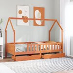 vidaXL Cadre de lit enfants avec tiroirs sans matelas 90x200 cm bois