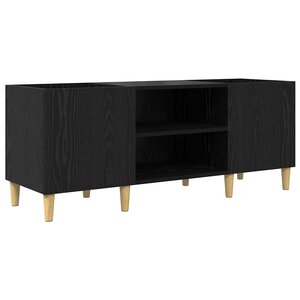 vidaXL Meuble à vinyles Chêne noir 121 x 38 x 48 cm Bois d'ingénierie