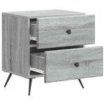 vidaXL Cabinet de chevet 2 Pièces Sonoma gris 43 x 34 5 x 47 5 cm
