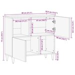 vidaXL Buffet 80x33 5x75 cm bois massif de manguier