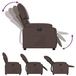 vidaXL Fauteuil inclinable électrique Marron Similicuir