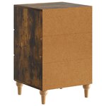 vidaXL Cabinet de chevet avec tiroir Chêne fumé 43 x 41 x 66 5 cm
