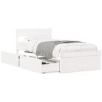vidaXL Cadre de lit sans matelas blanc 90x200 cm bois de pin massif