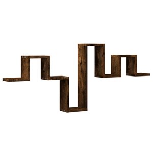 vidaXL Étagère murale chêne fumé 104 5x10x43 cm bois d'ingénierie