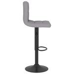 vidaXL Tabourets de bar lot de 2 gris clair tissu
