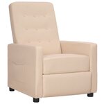 vidaXL Fauteuil inclinable Taupe Tissu