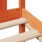 vidaXL Lit bibliothèque sans matelas cire marron 140x190 cm pin massif