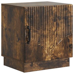 vidaXL Table de chevet Chêne fumé 43 x 34 5 x 47 cm Bois d'ingénierie