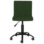 vidaXL Chaises pivotantes à manger lot de 4 Vert foncé Velours