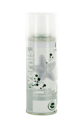 Vernis pailleté argent Spray 125 ml