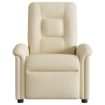 vidaXL Fauteuil inclinable de massage électrique crème tissu