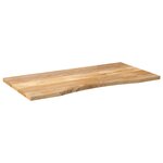 vidaXL Dessus de bureau avec courbe 120x50x2 5 cm manguier massif brut