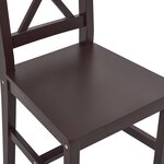 vidaXL Ensemble de salle à manger 7 Pièces Pinède Marron foncé