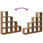 vidaXL Étagère séparatrice de pièce à 4 niveaux chêne artisanal