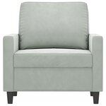 vidaXL Fauteuil Gris clair 60 cm Velours