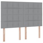 vidaXL Lit avec rangement et matelas Gris clair 140 x 190 cm Polyester