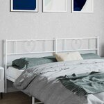 vidaXL Tête de lit de remplacement métal blanc 193 cm