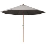Parasol en bois 300 cm avec manivelle holly