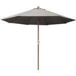 Parasol en bois 300 cm avec manivelle holly