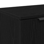 Meuble TV vidaXL Noir Chêne 102x35x36 5 cm Bois d'ingénierie