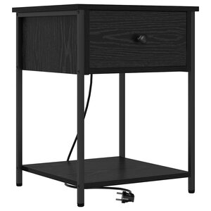 vidaXL Cabinet de chevet Chêne noir 42 x 41 x 56 cm Bois d'ingénierie