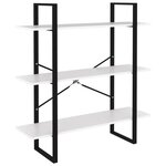 vidaXL Bibliothèque à 5 niveaux Blanc 100x30x175 cm Bois d'ingénierie