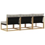 vidaXL Sofa de milieu extérieur Bois d'acacia massif et Textilène