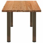 vidaXL Table à manger marron clair bois de chêne massif rectangulaire