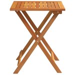 vidaXL Table de jardin pliante Pliant Naturel 60 x 60 x 72 cm