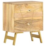 vidaXL Table de chevet 40x30x50 cm Bois de manguier massif