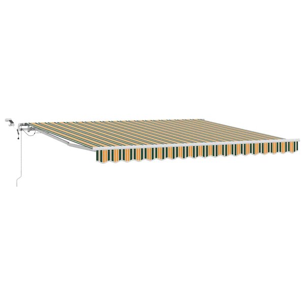 vidaXL Auvent Rétractable Vert et jaune 400 × 300 cm