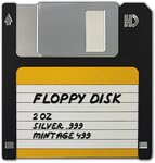 Monnaie FLOPPY DISK TechStalgic Coloured 2 Oz Argent 2$ Niue 2024