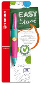 Porte-mines Ergonomique EASYergo 1,4 mm Gaucher rose/vert émeraude + 3 mines HB STABILO