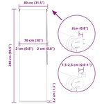 vidaXL Store enrouleur de douche 80x240 cm largeur du tissu 76 cm