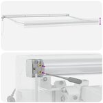 vidaXL Auvent Rétractable Rouge et blanc 500 × 300 cm Tissu  Métal