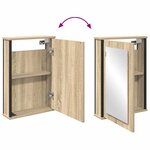 vidaXL Armoire Miroir de Salle de Bain Marron 42 x 12 x 60 cm