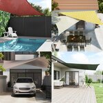 vidaXL Voile d'ombre Jaune et blanc 2 x 3 m HDPE