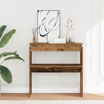 vidaXL Table console vieux bois 80 x 30 x 80 cm bois d'ingénierie